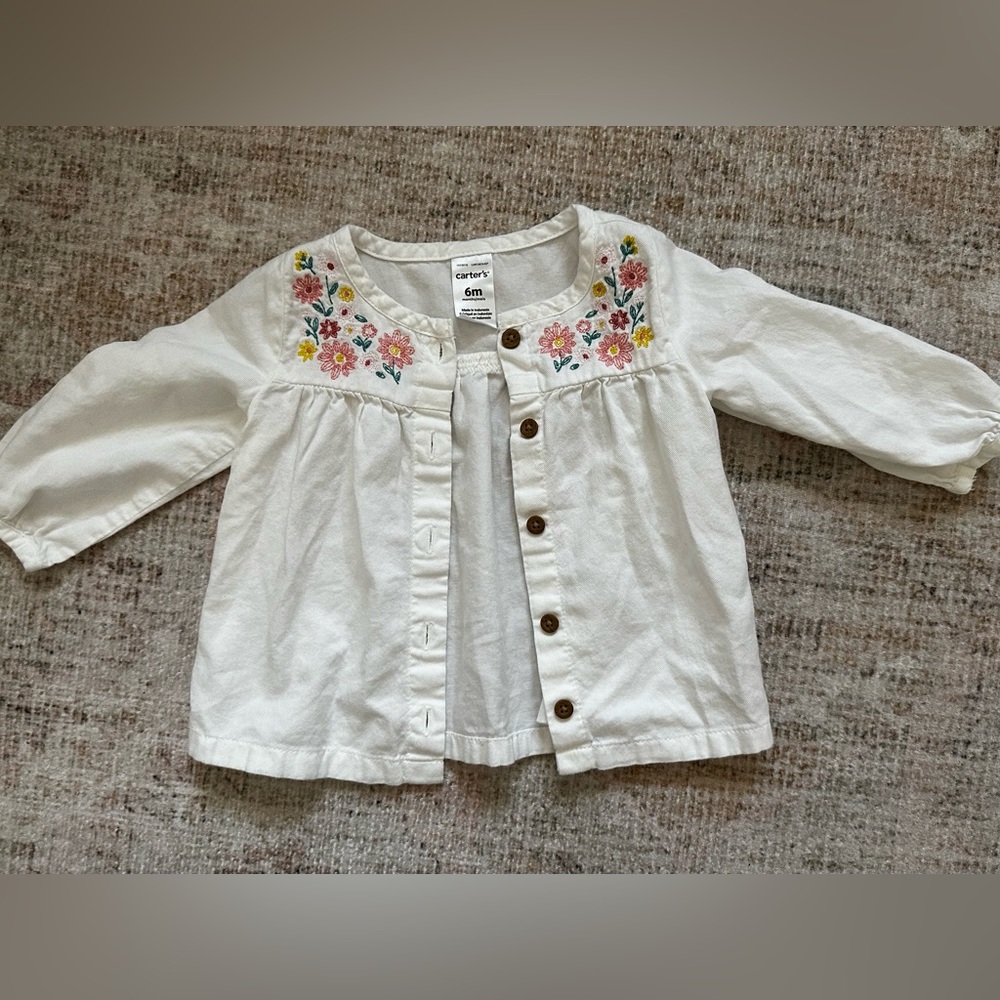 Infant girls button down